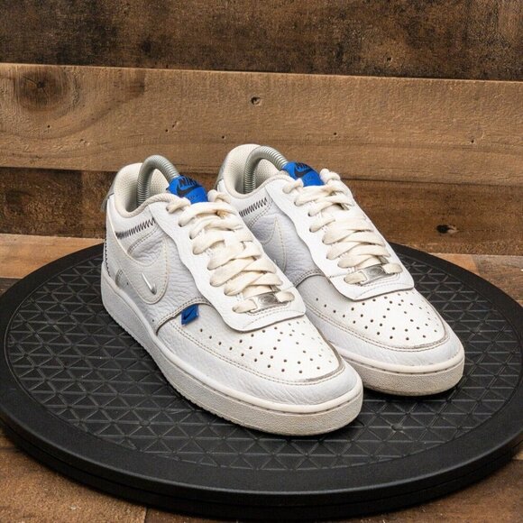 NIKE COURT VISION SE WOMENS ATHLETIC SHOES WHITE LEATHER SNEAKERS SIZE 7.5 - Picture 3 of 9